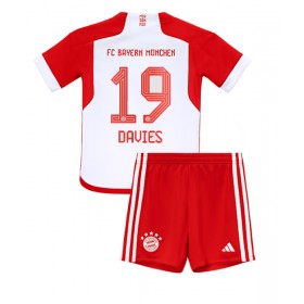 Bayern Munich Alphonso Davies #19 Hemmakläder Barn 2023-24 Kortärmad (+ Korta byxor)